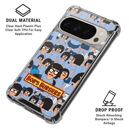 Bobs Burgers Tina Belcher Google Pixel 9/9 Pro Clear Case